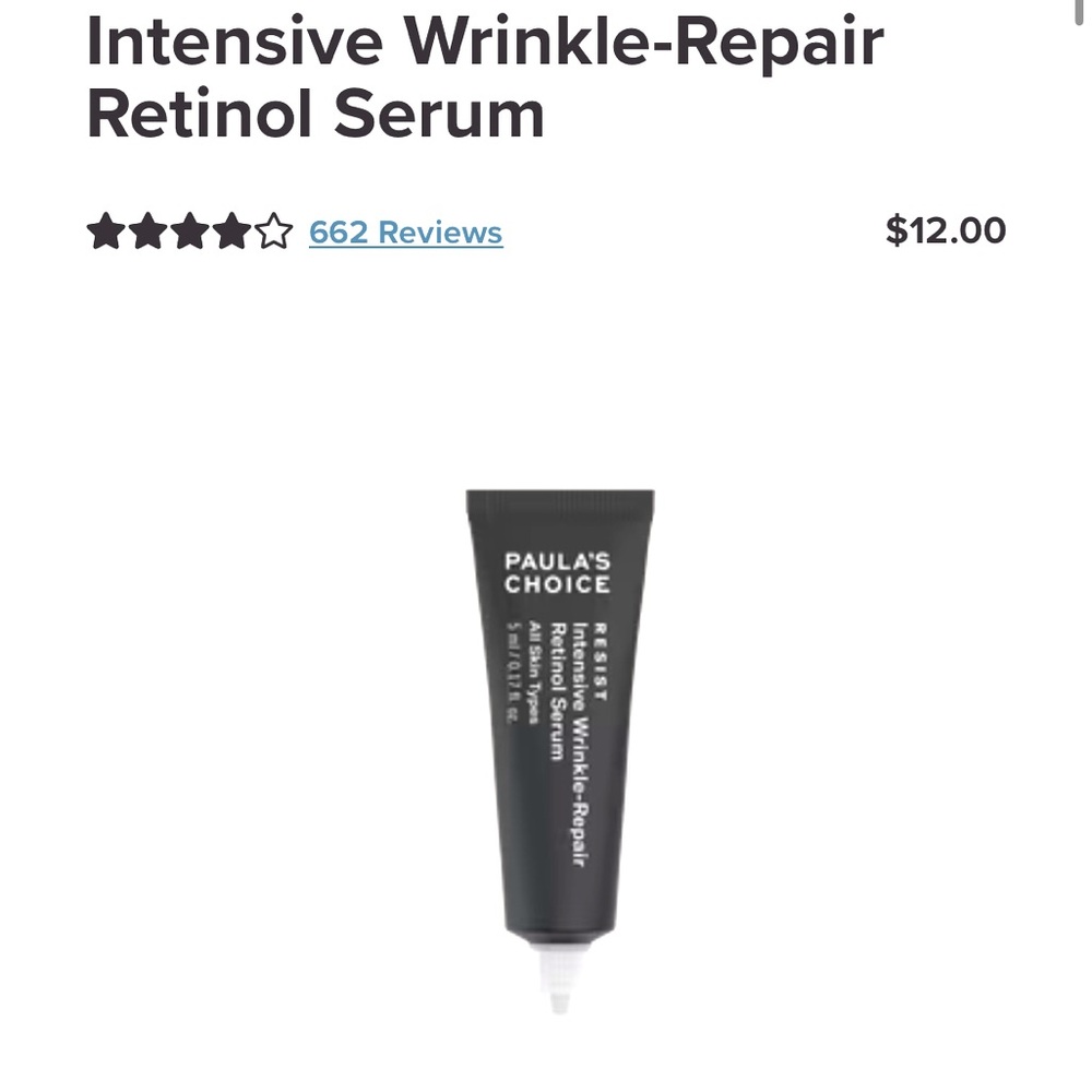 BNIB Paula’s Choice Intensive Wrinkle-Repair Retinol Serum w Licorice + Kelp